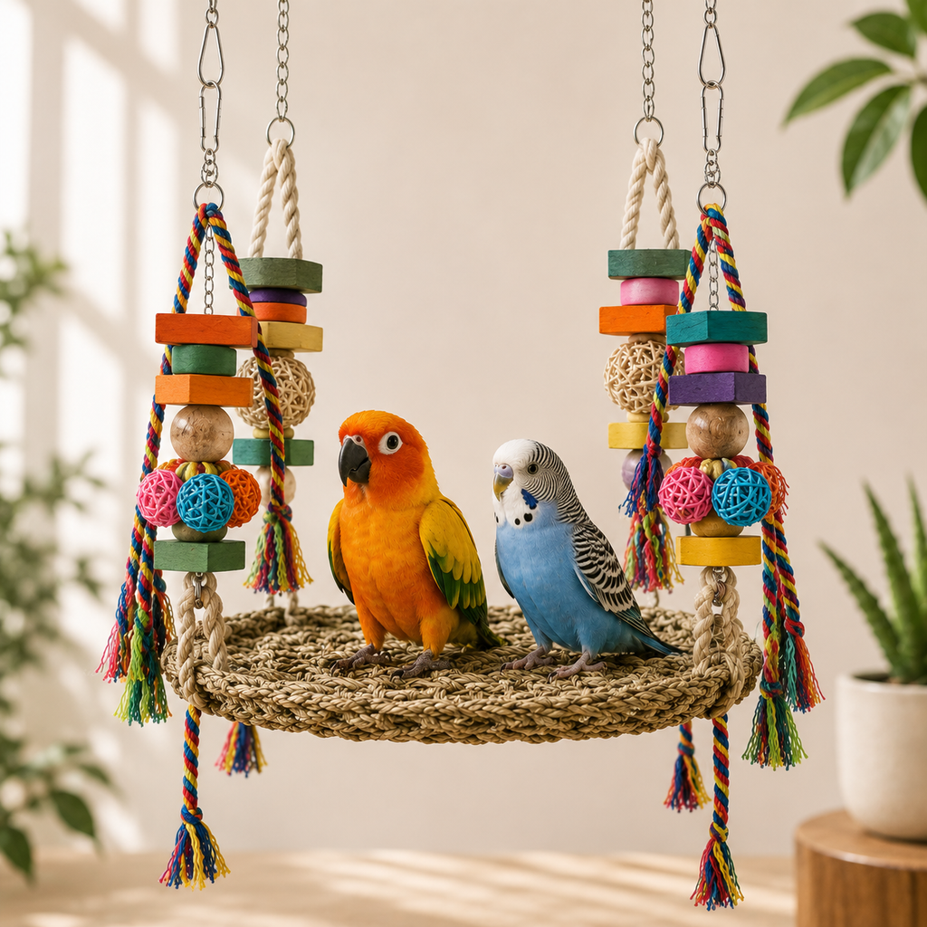 Bird Climbing Net for Exercise, Play and Daily Enrichment