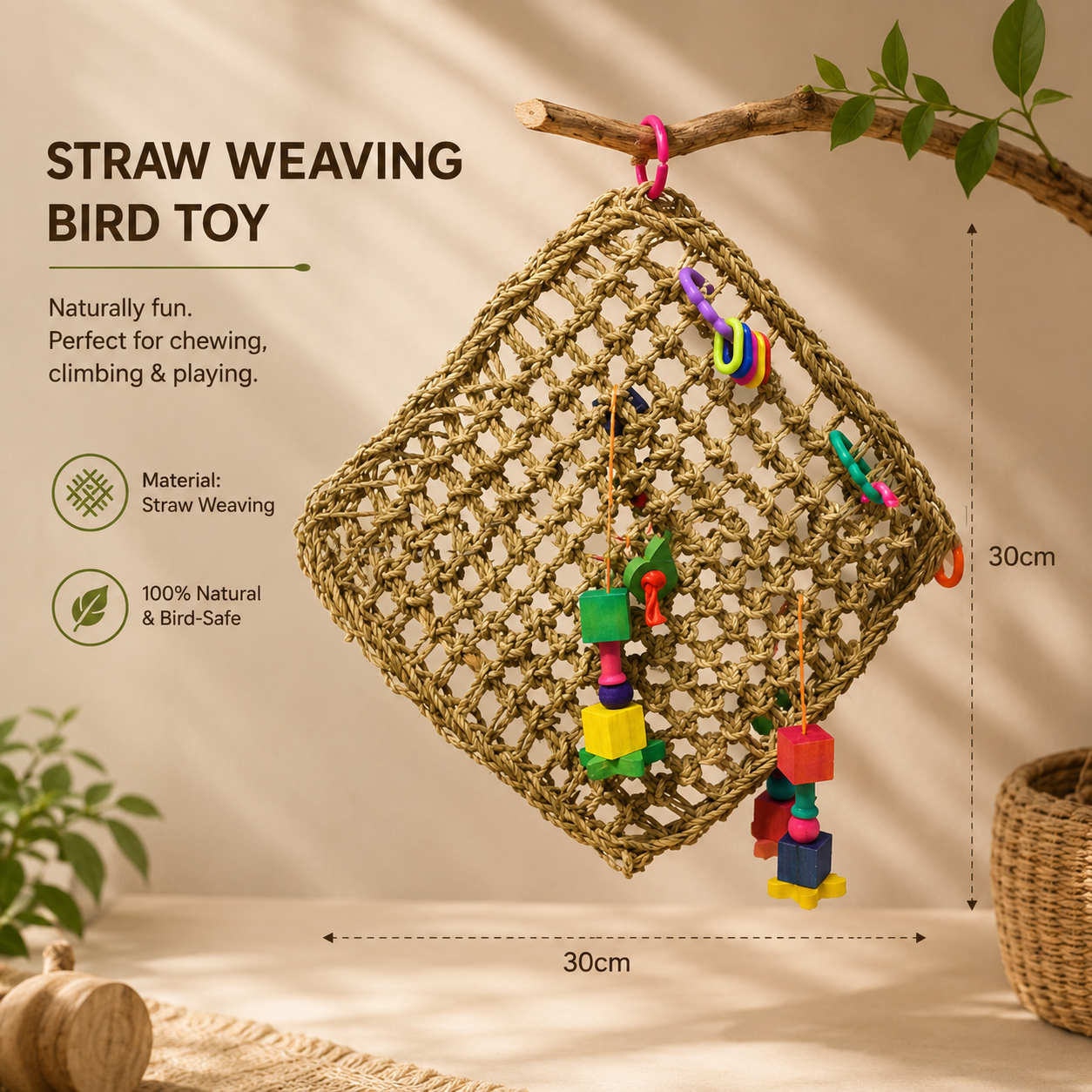 Cozy Bird Lounger for Rest, Play and Daily Enrichment