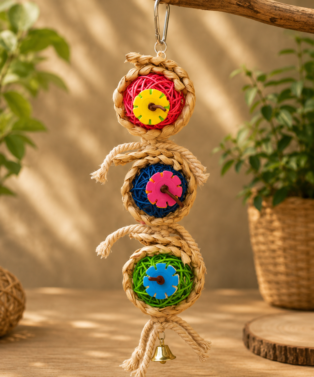 Natural Vine Ball Bird Toy for Chewing, Play and Enrichment
