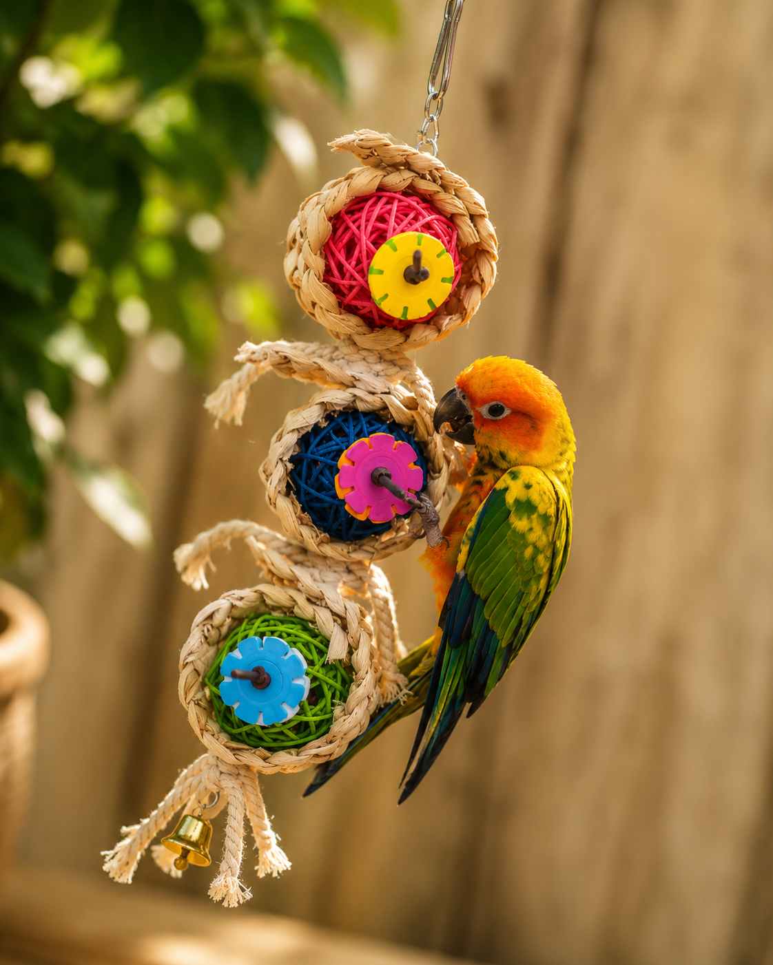 Natural Vine Ball Bird Toy for Chewing, Play and Enrichment