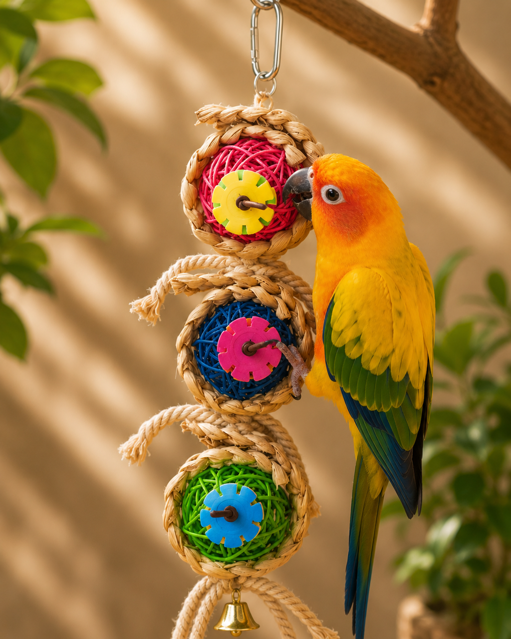 Natural Vine Ball Bird Toy for Chewing, Play and Enrichment