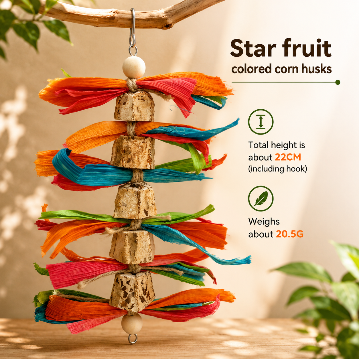 Bird Activity Perch for Daily Play, Chewing and Exploration