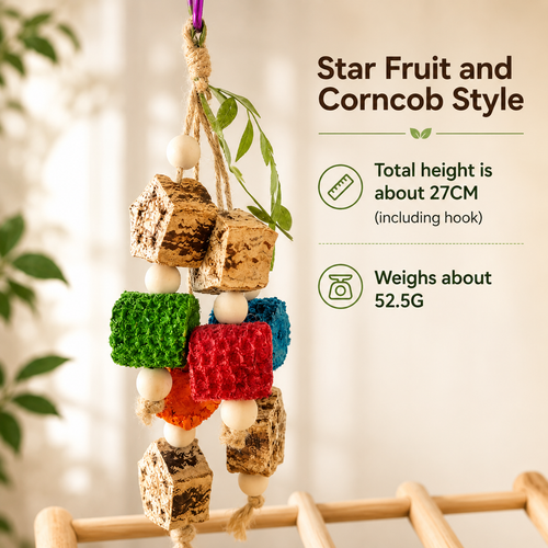 Bird Activity Perch for Daily Play, Chewing and Exploration
