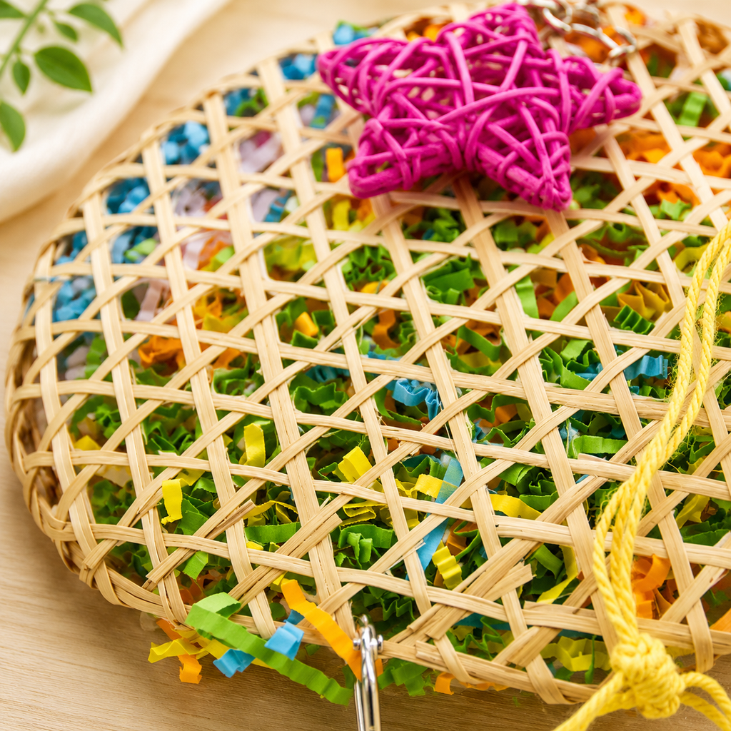 Natural Straw Bird Toy for Shredding, Play and Enrichment