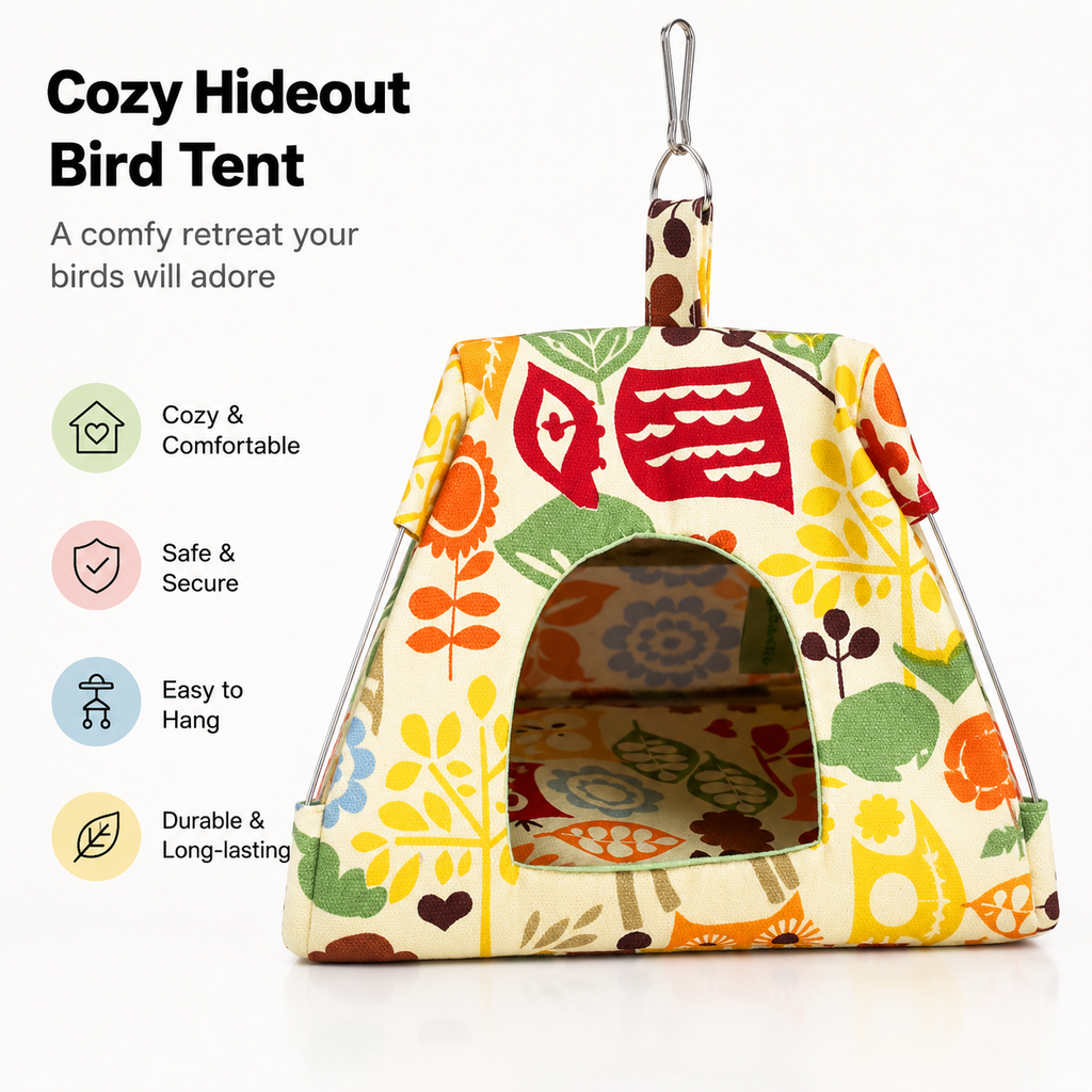 Cozy Bird Retreat for Relaxation, Comfort and Daily Enrichment