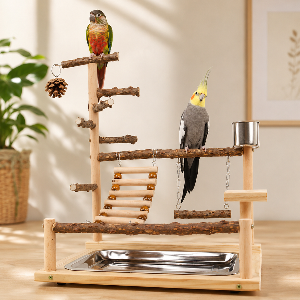 Natural Bird Training Perch for Climbing, Play and Exercise