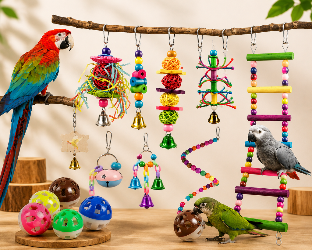 15-Piece Bird Activity Set for Play, Climbing and Enrichment