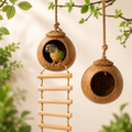 Natural Coconut Bird Hideaway for Play, Comfort and Enrichment
