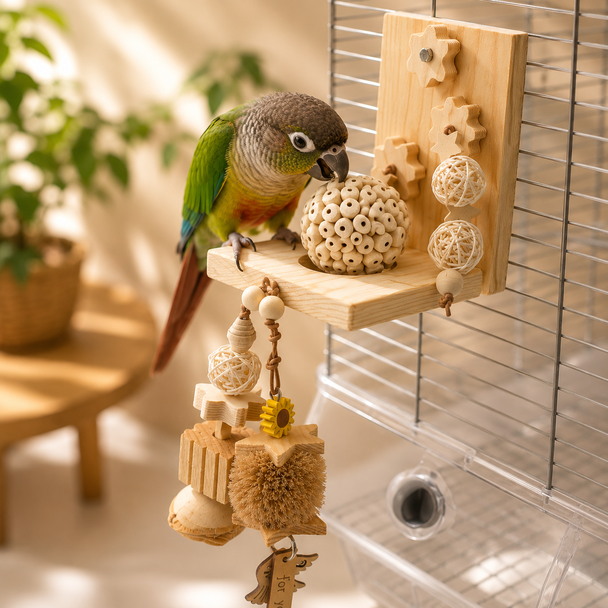 Natural Bird Chew Toy for Healthy Beaks and Daily Enrichment